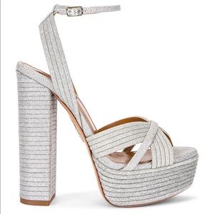 🎉HP🎉 AQUAZZURA Sundance Plateau Glitter Sandal